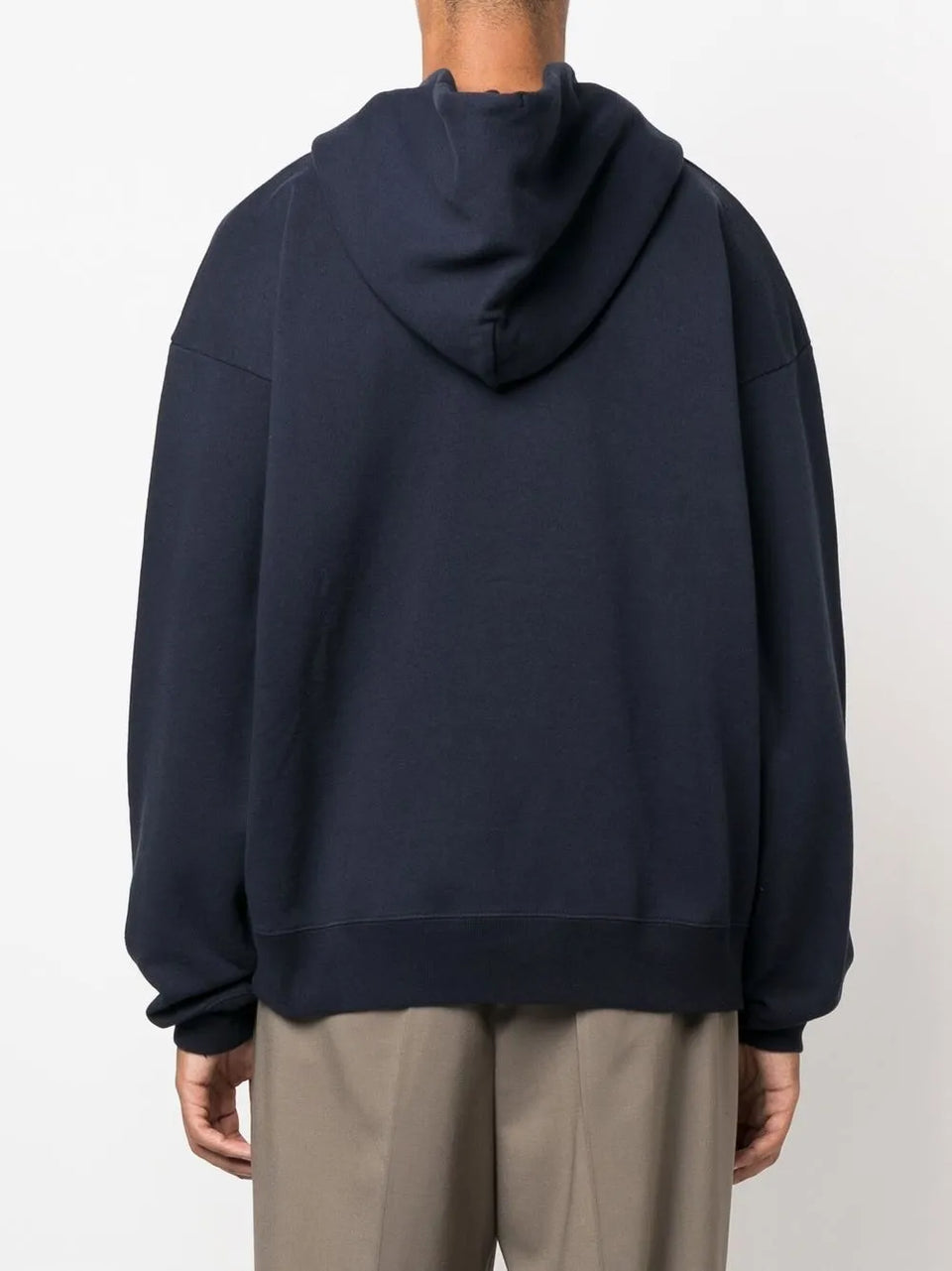 Logo Embroidered Drawstring Hoodie