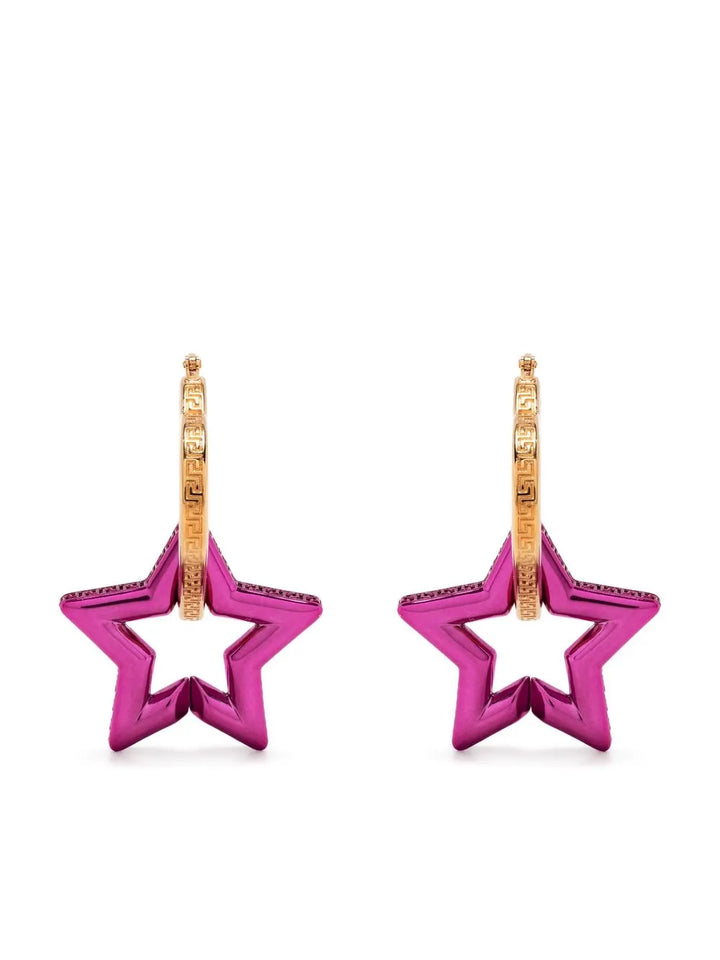 Greca star-shaped drop earrings