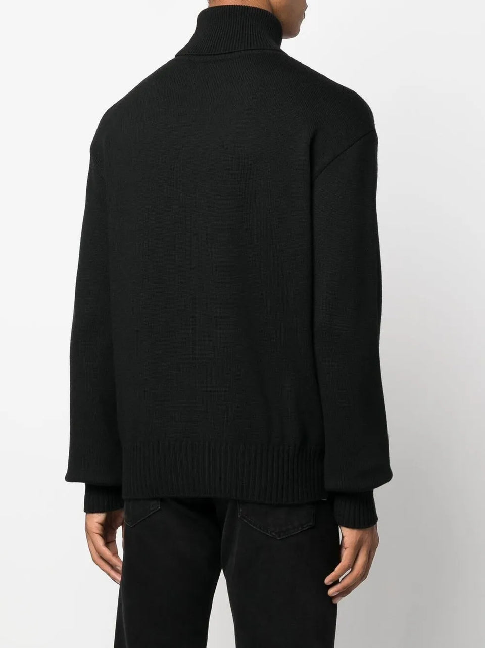 roll-neck wool jumper