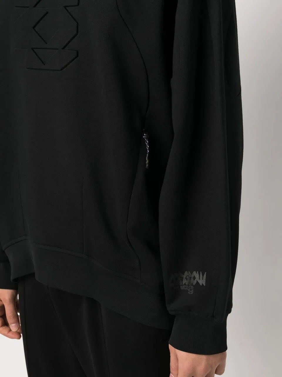 embossed-detail loose-fit Hoodie