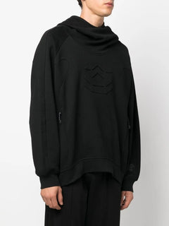 embossed-detail loose-fit Hoodie