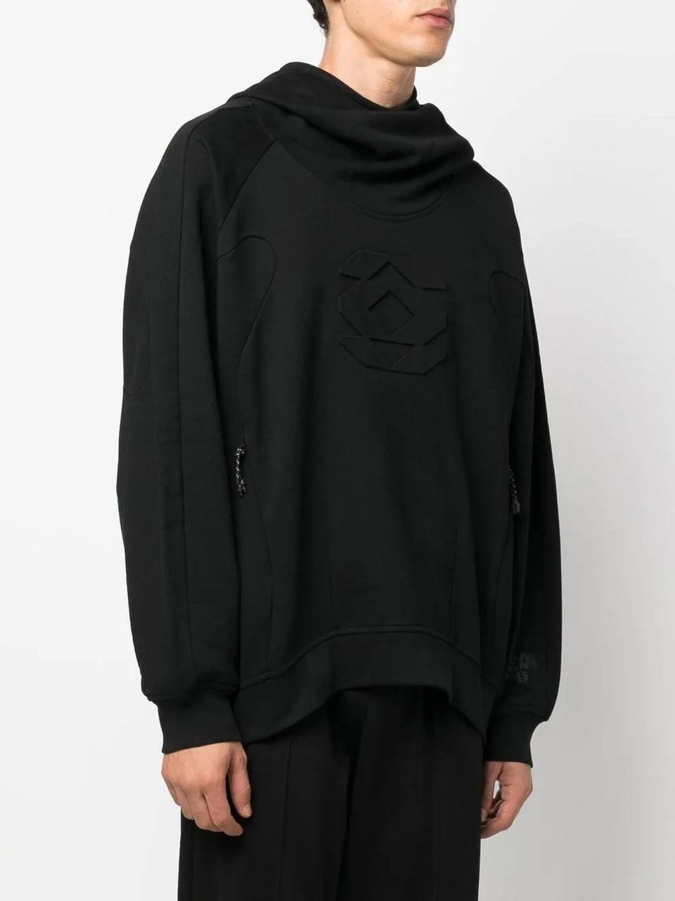 embossed-detail loose-fit Hoodie