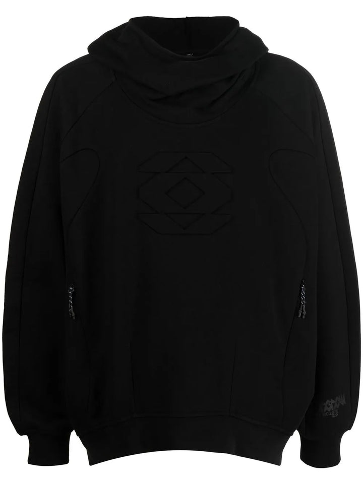 embossed-detail loose-fit Hoodie