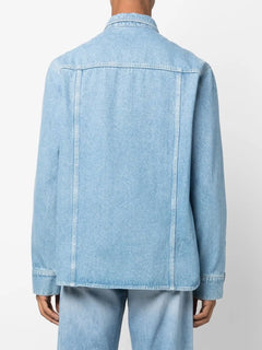button-up denim shirt
