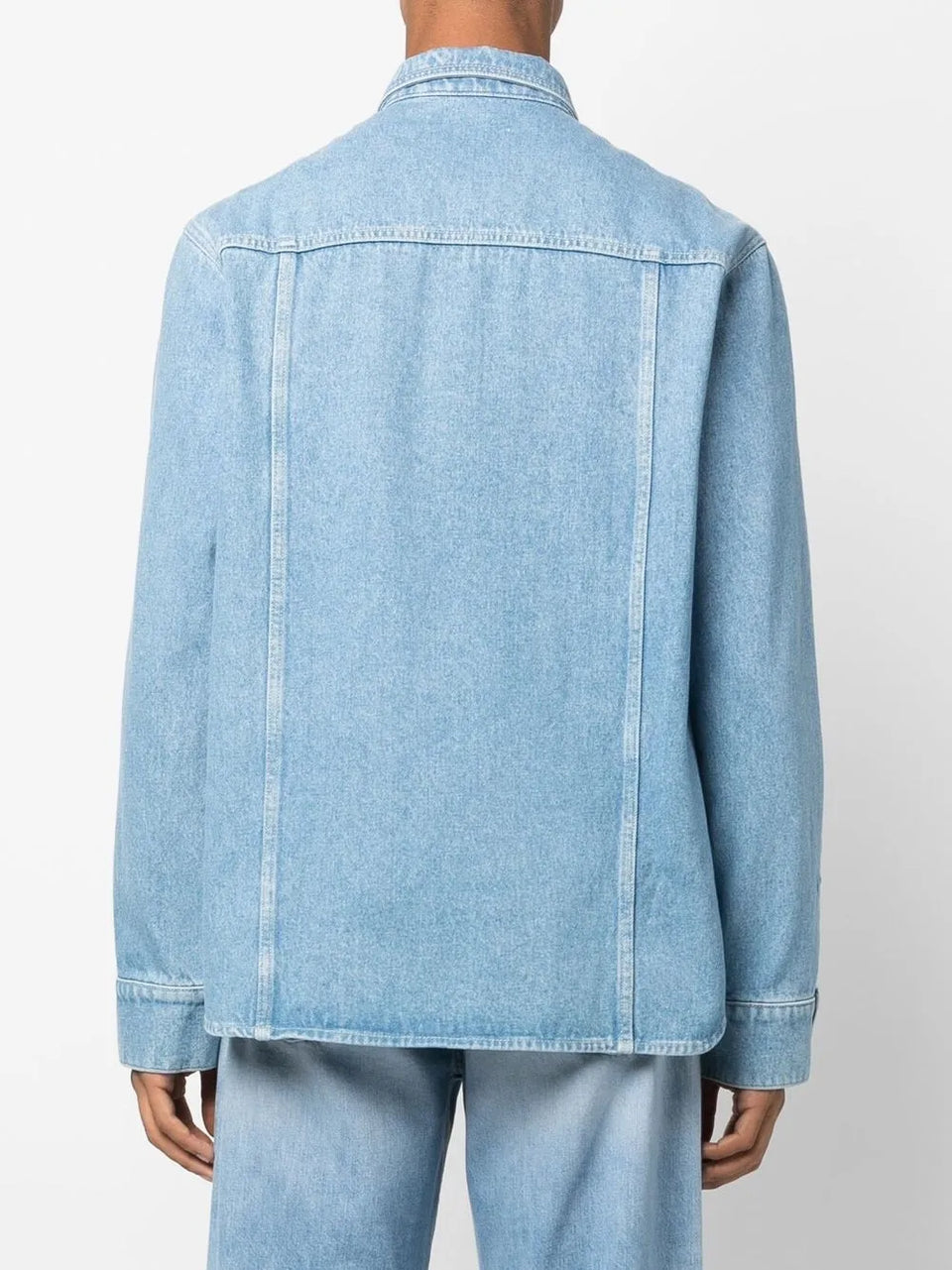 button-up denim shirt