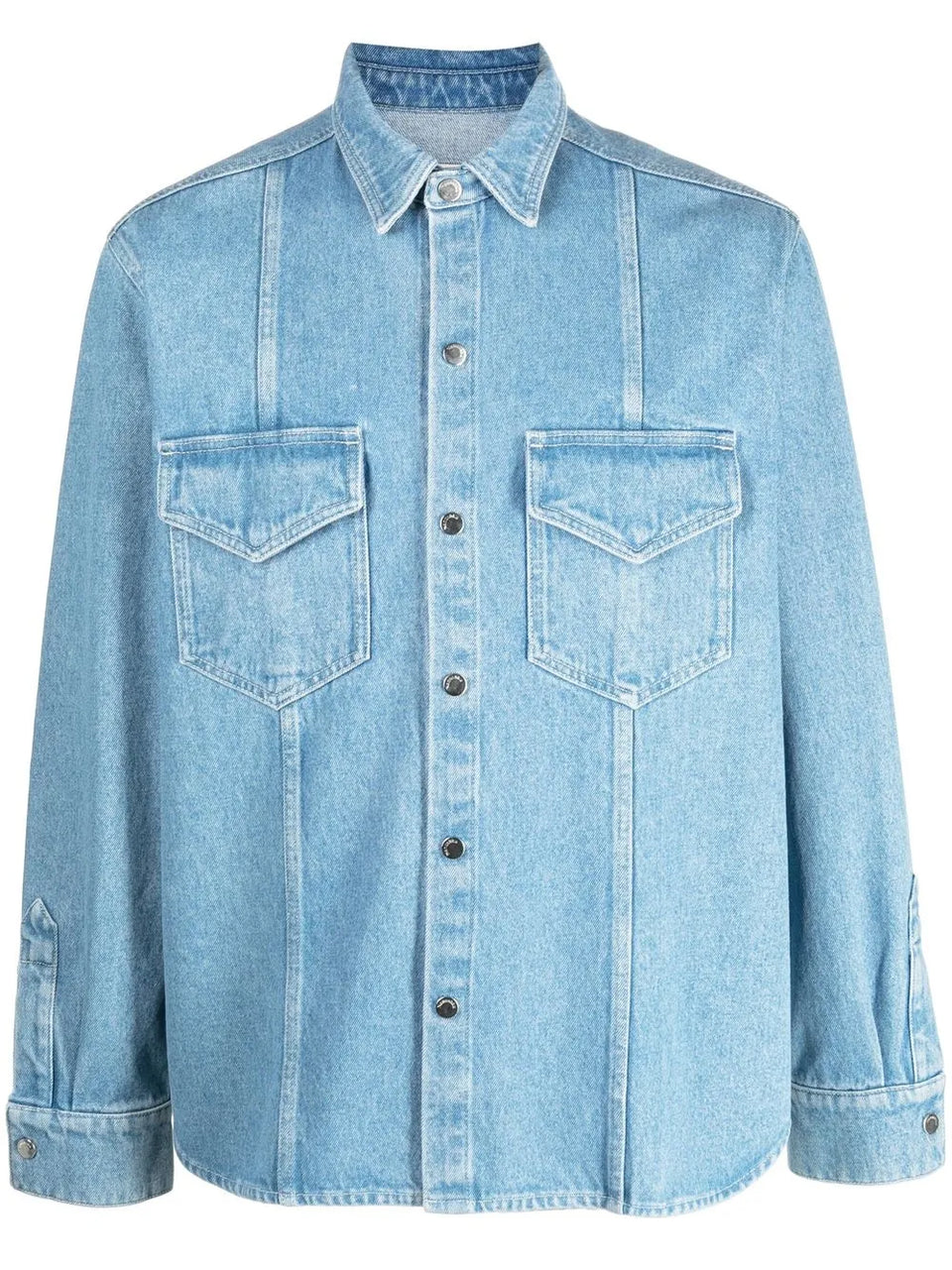 button-up denim shirt