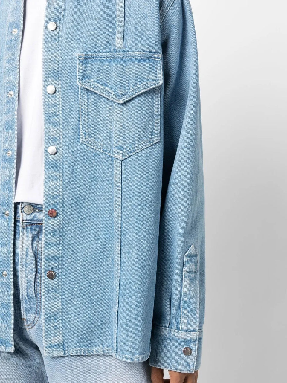 button-up denim shirt