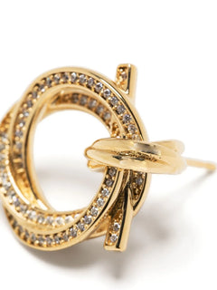 crystal-embellished hoop earring