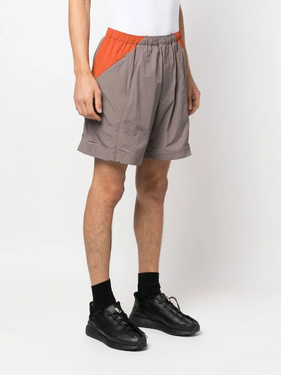 colour-block track shorts