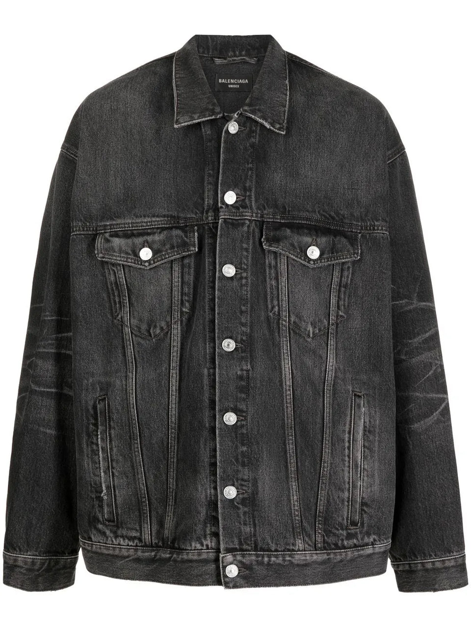 logo-print denim jacket