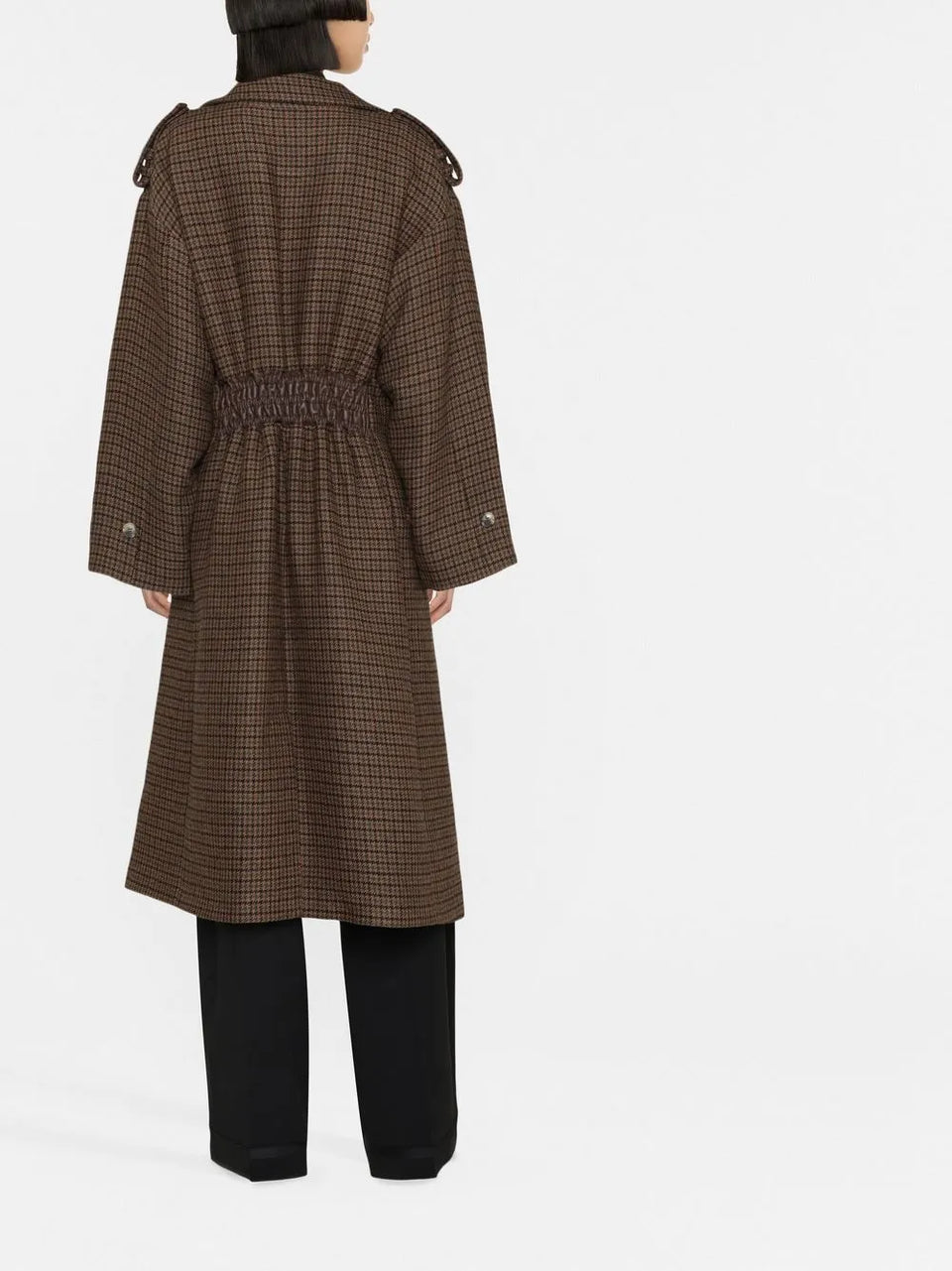 Double-Breasted Button Fastening Coat