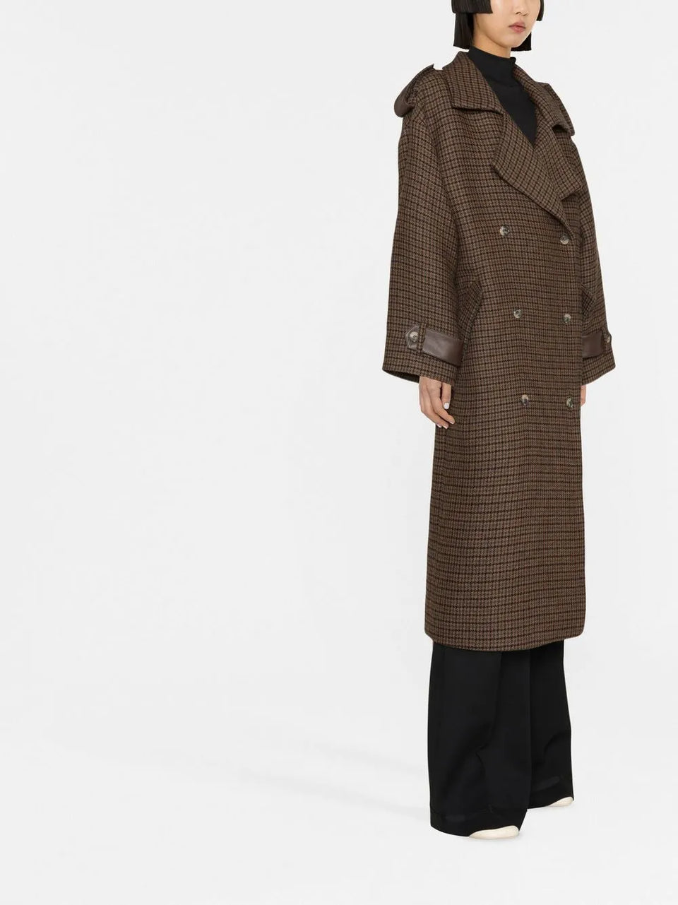 Double-Breasted Button Fastening Coat