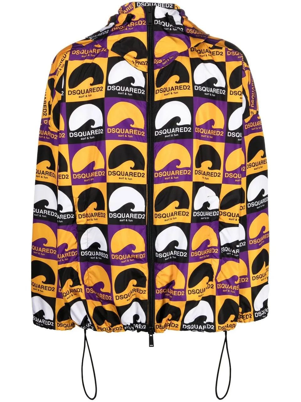 logo print hooded jacket