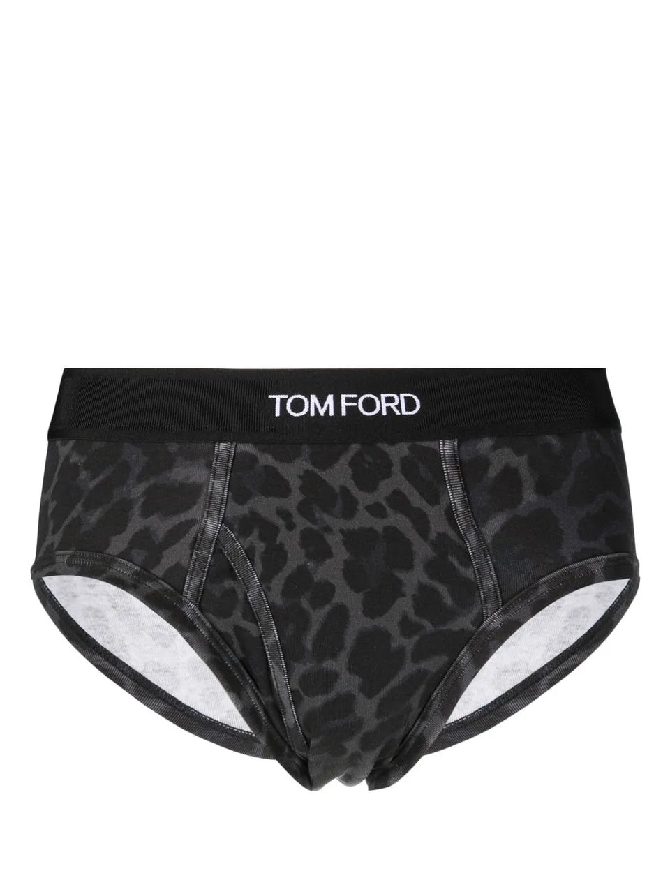 logo-band leopard-print briefs