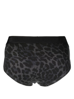 logo-band leopard-print briefs