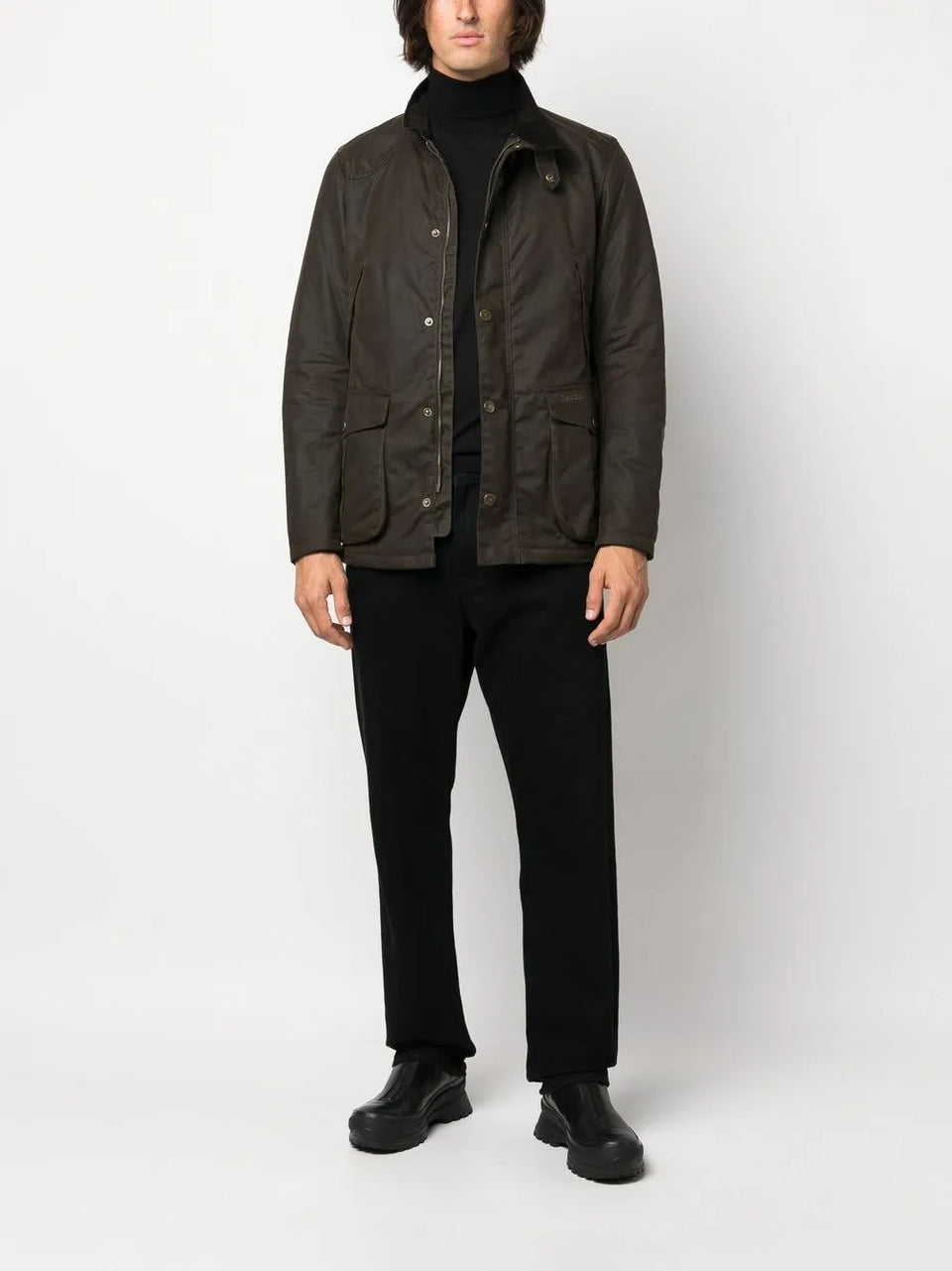 press-stud cotton jacket