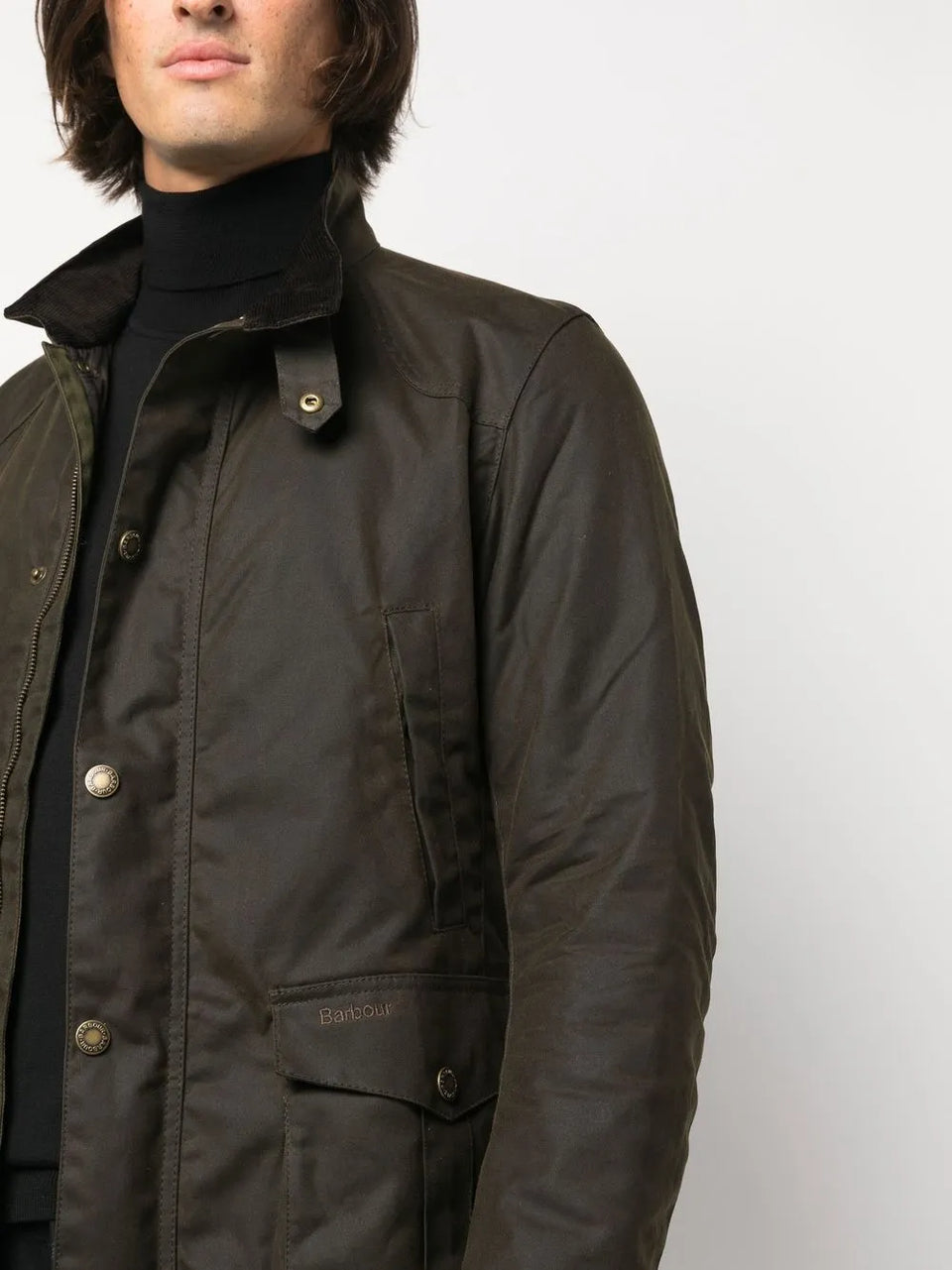 press-stud cotton jacket