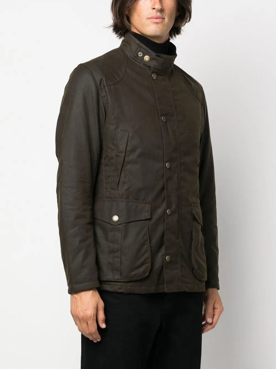 press-stud cotton jacket