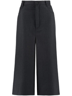 wide-leg cropped trousers
