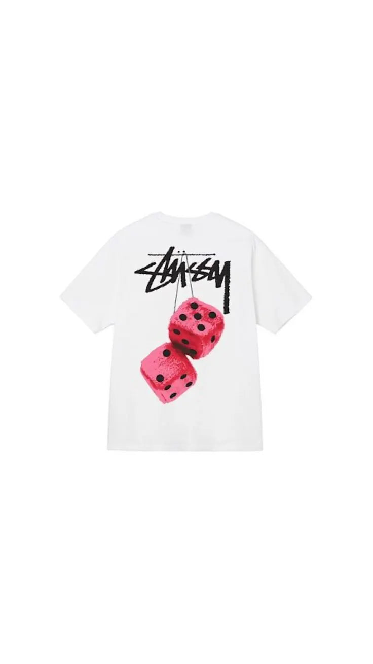 Stussy Fuzzy Dice TeeWhite
