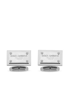 logo-plaque square-shape cufflinks