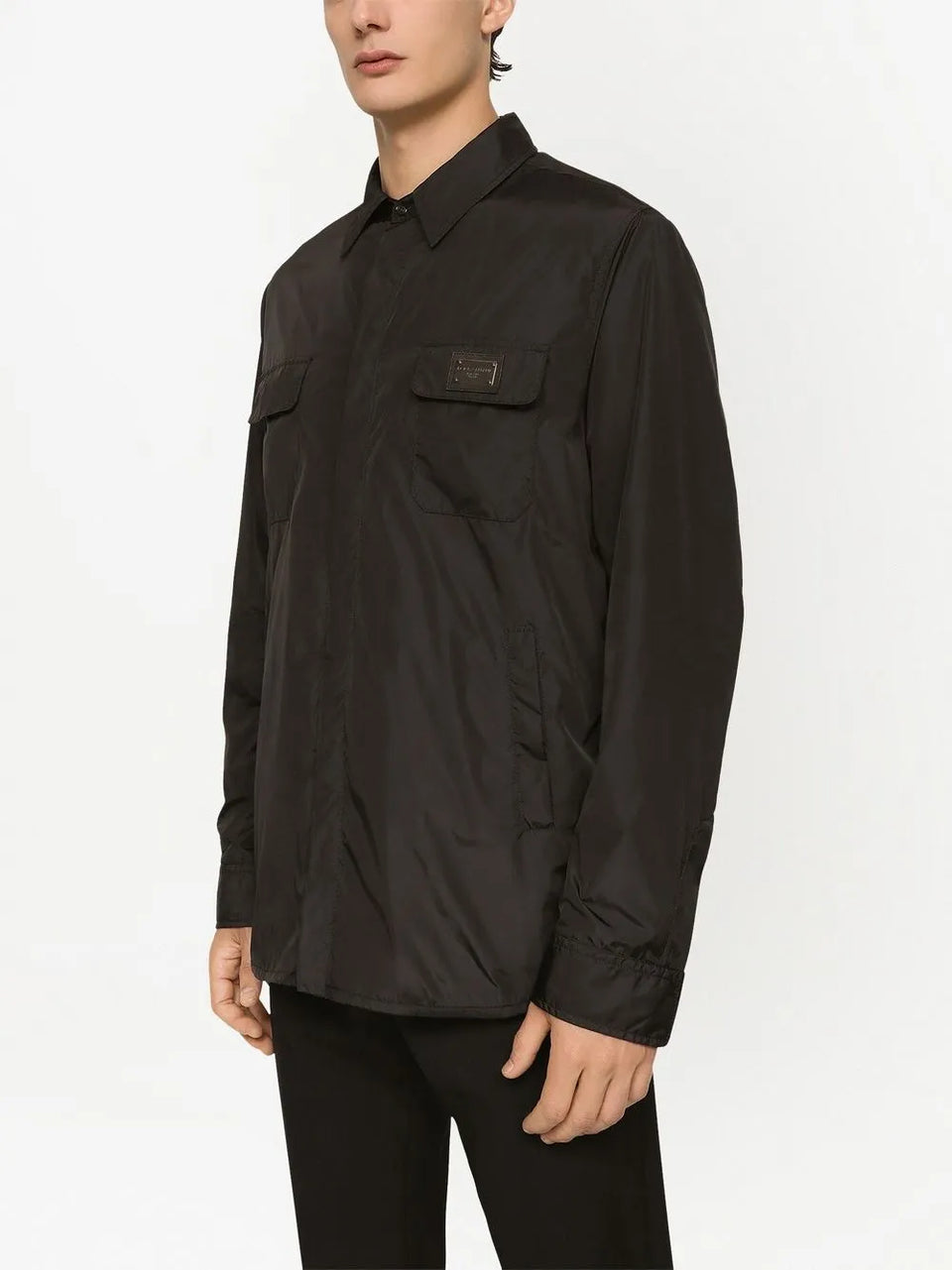 logo-patch long sleeve shirt