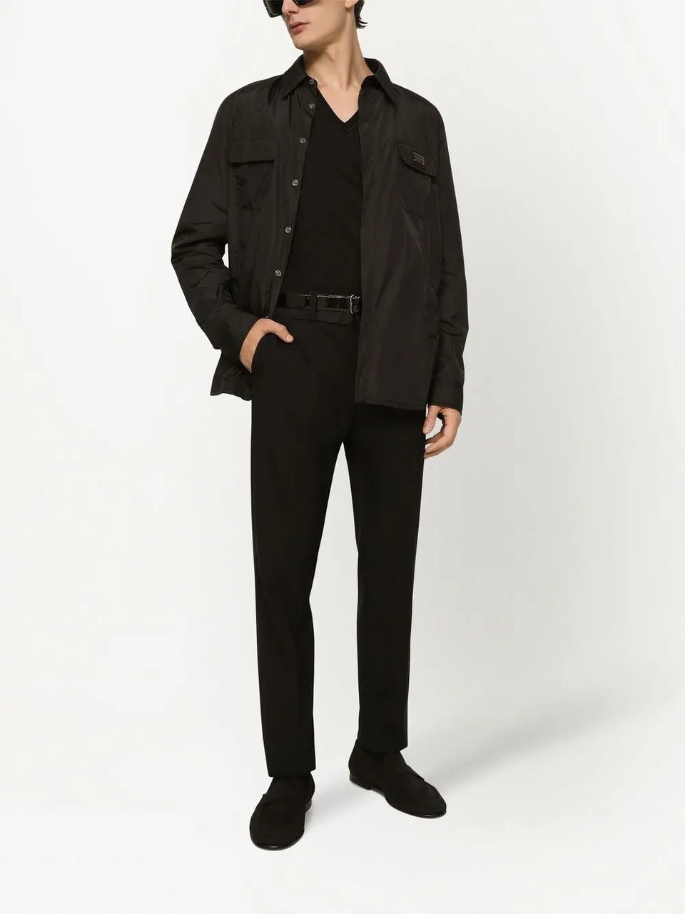 logo-patch long sleeve shirt