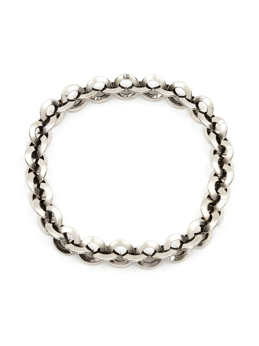 Eyelet chain choker necklace