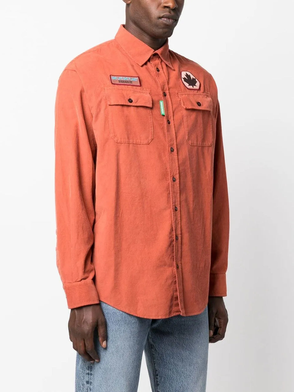 logo-patch long sleeve shirt