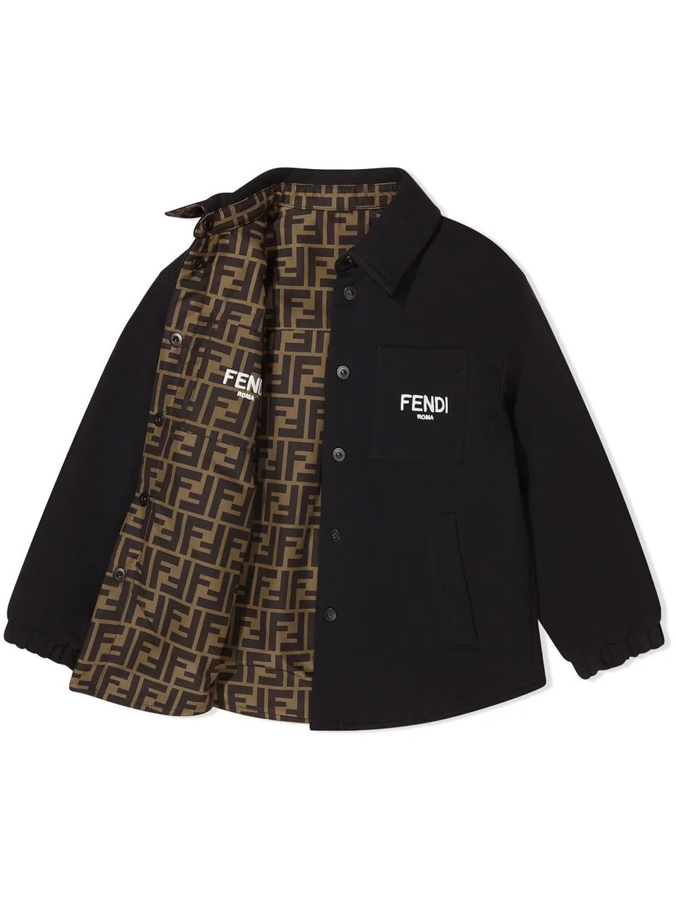 revisable FF-monogram print shirt jacket