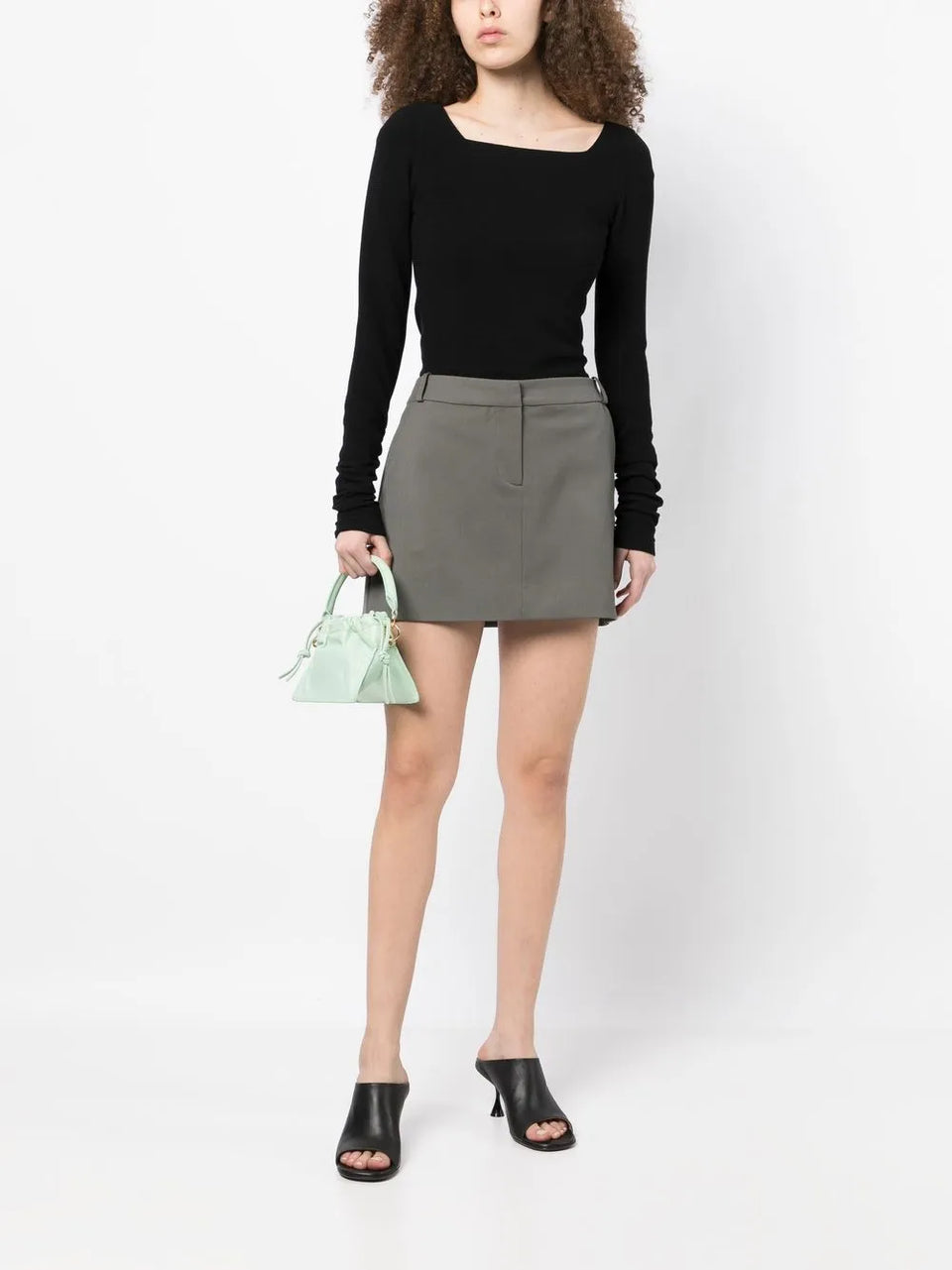 Wool Blend Mini Skirt