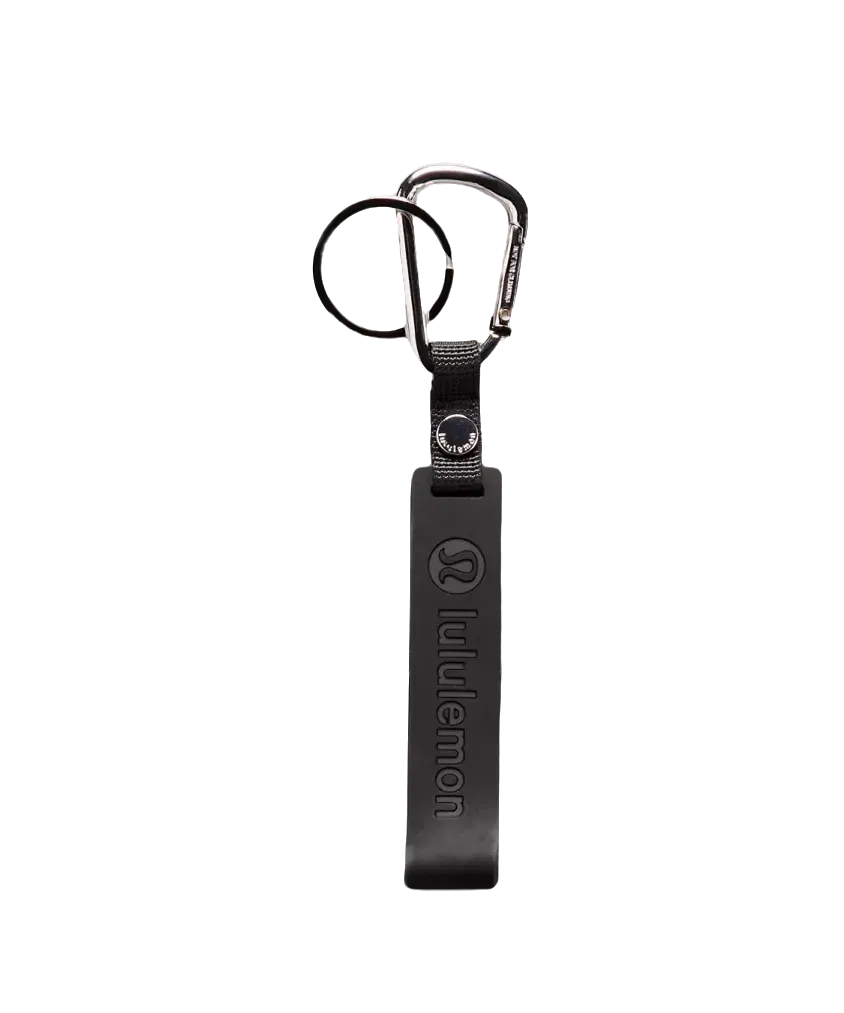 Lululemon Silicone Keychain Black/Silver