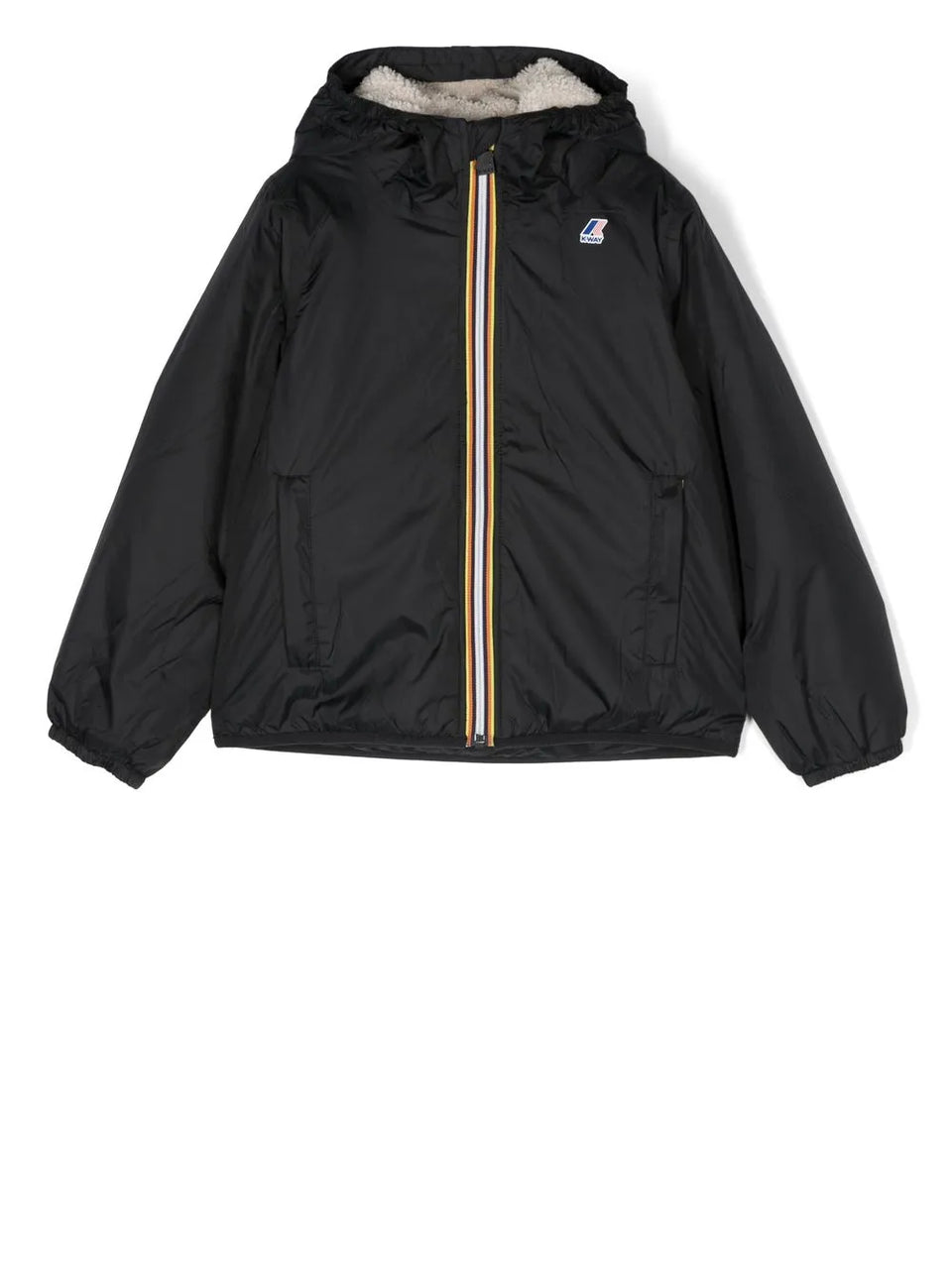 logo-patch hooded jacket