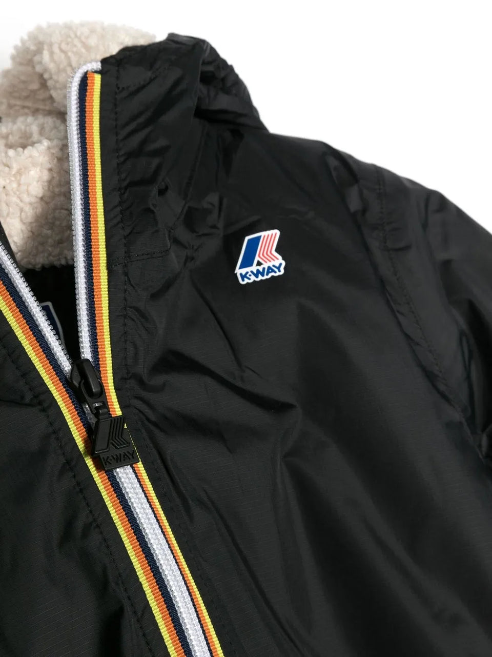 logo-patch hooded jacket