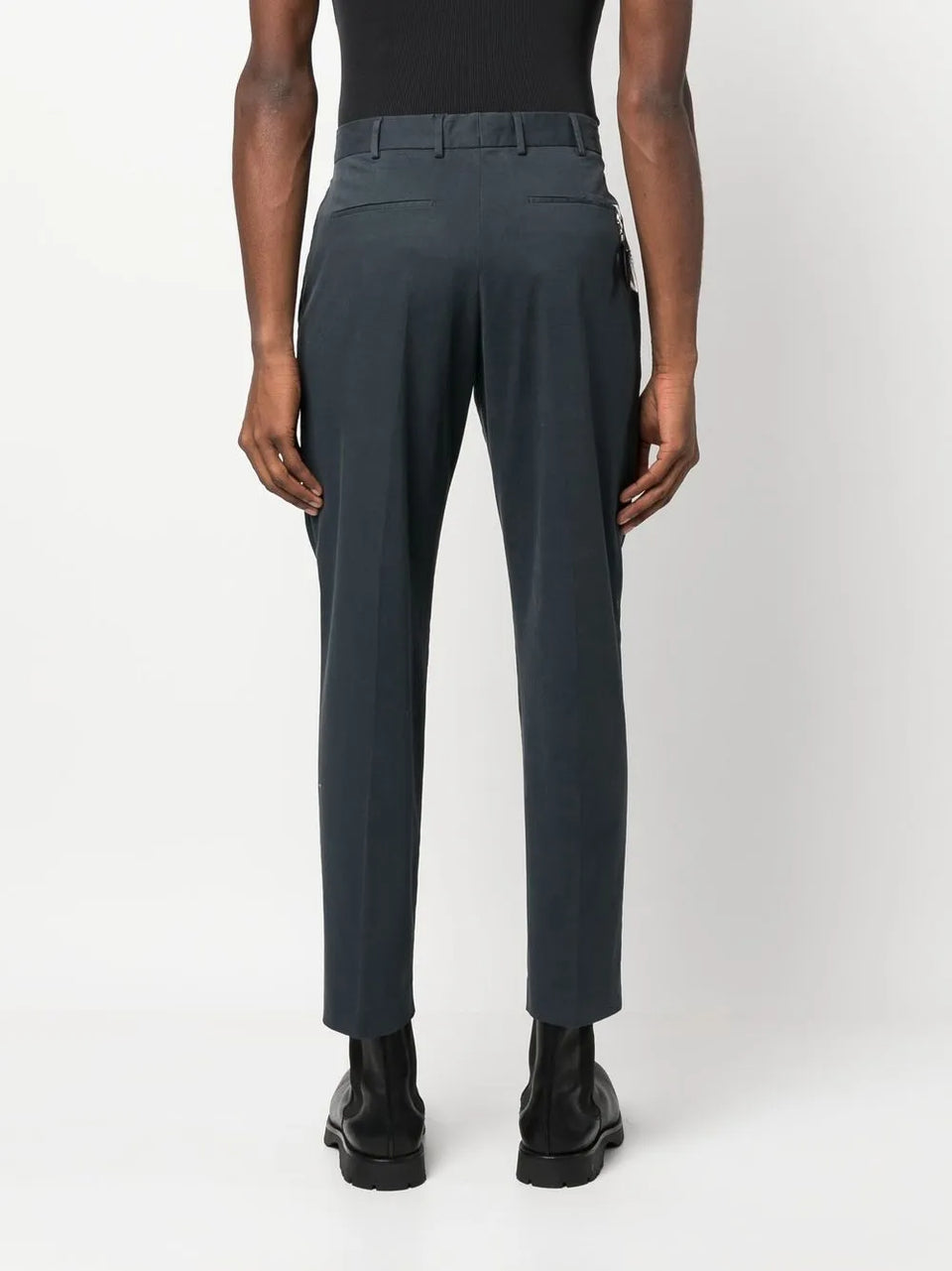 feather-detail chino trousers