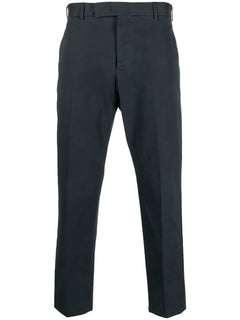 feather-detail chino trousers