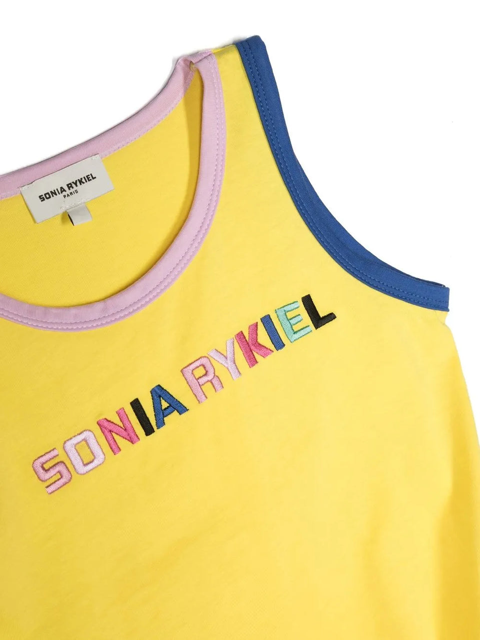 logo-embroidered tank top