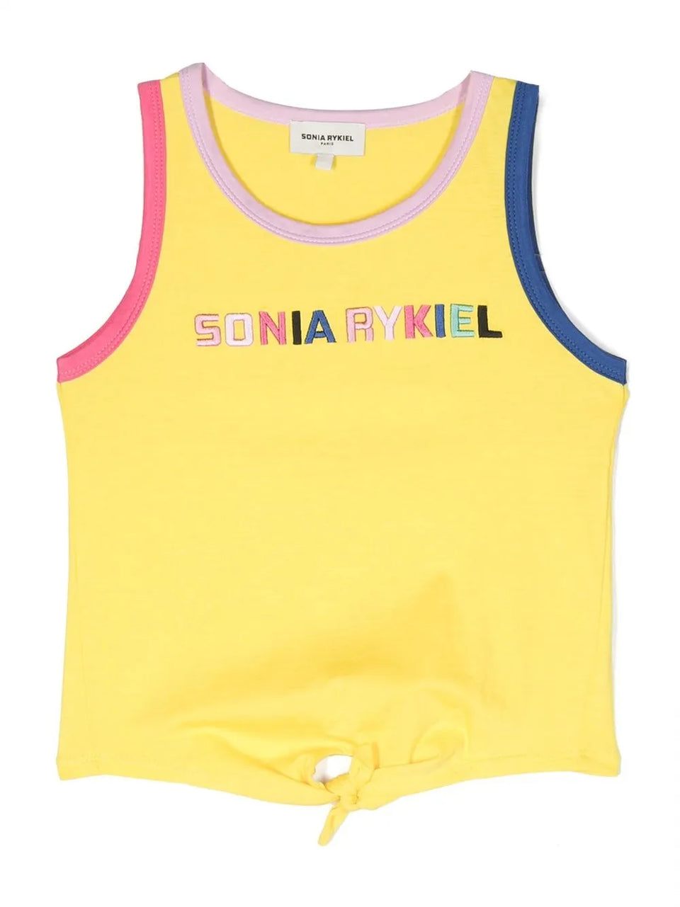 logo-embroidered tank top