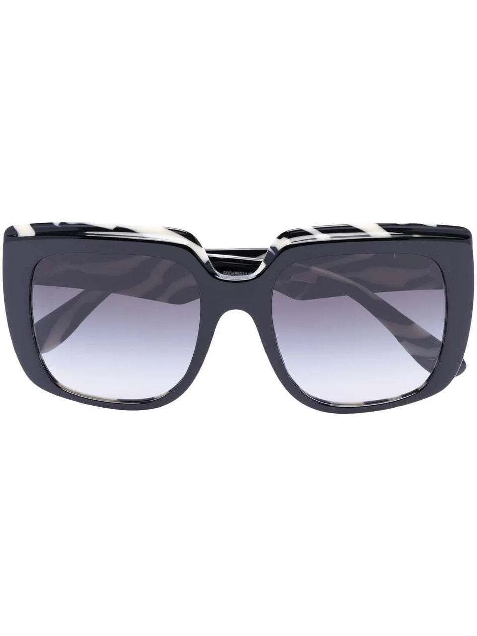 Zebra oversized square-frame sunglasses