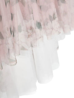 floral-print tulle tutu