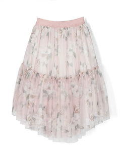 floral-print tulle tutu