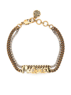 logo-lettering chain bracelet