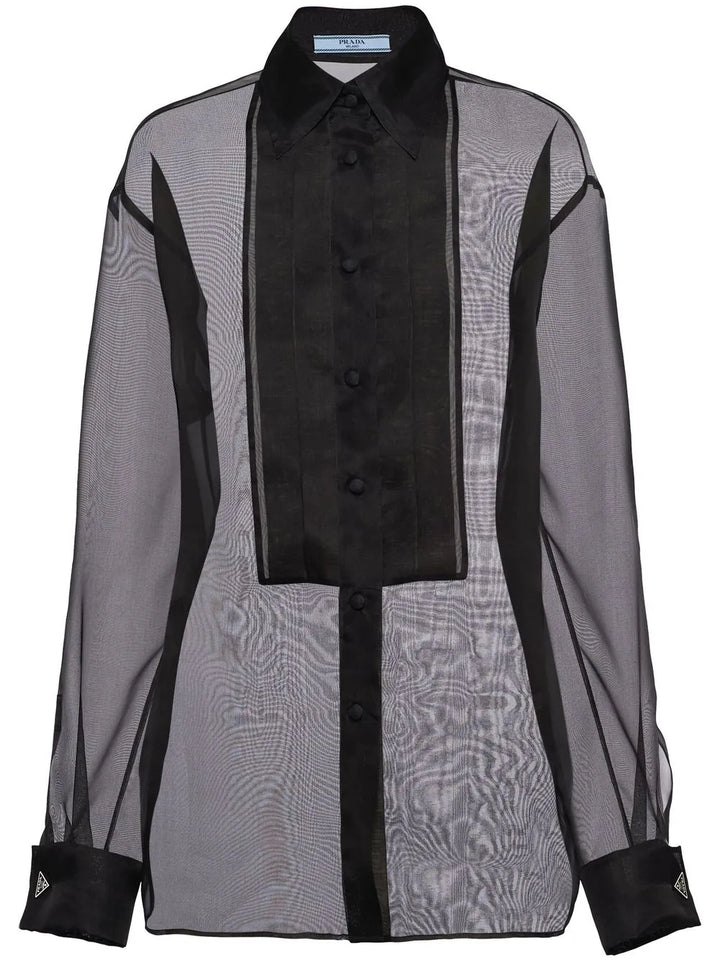 sheer organza shirt