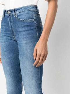 high-waisted bootcut jeans