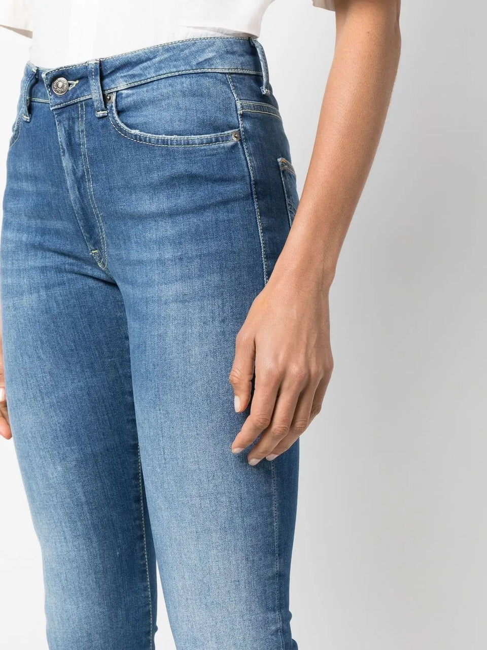 high-waisted bootcut jeans