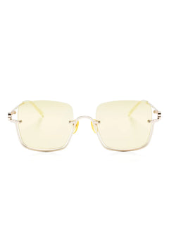 square mirrored-lense sunglasses