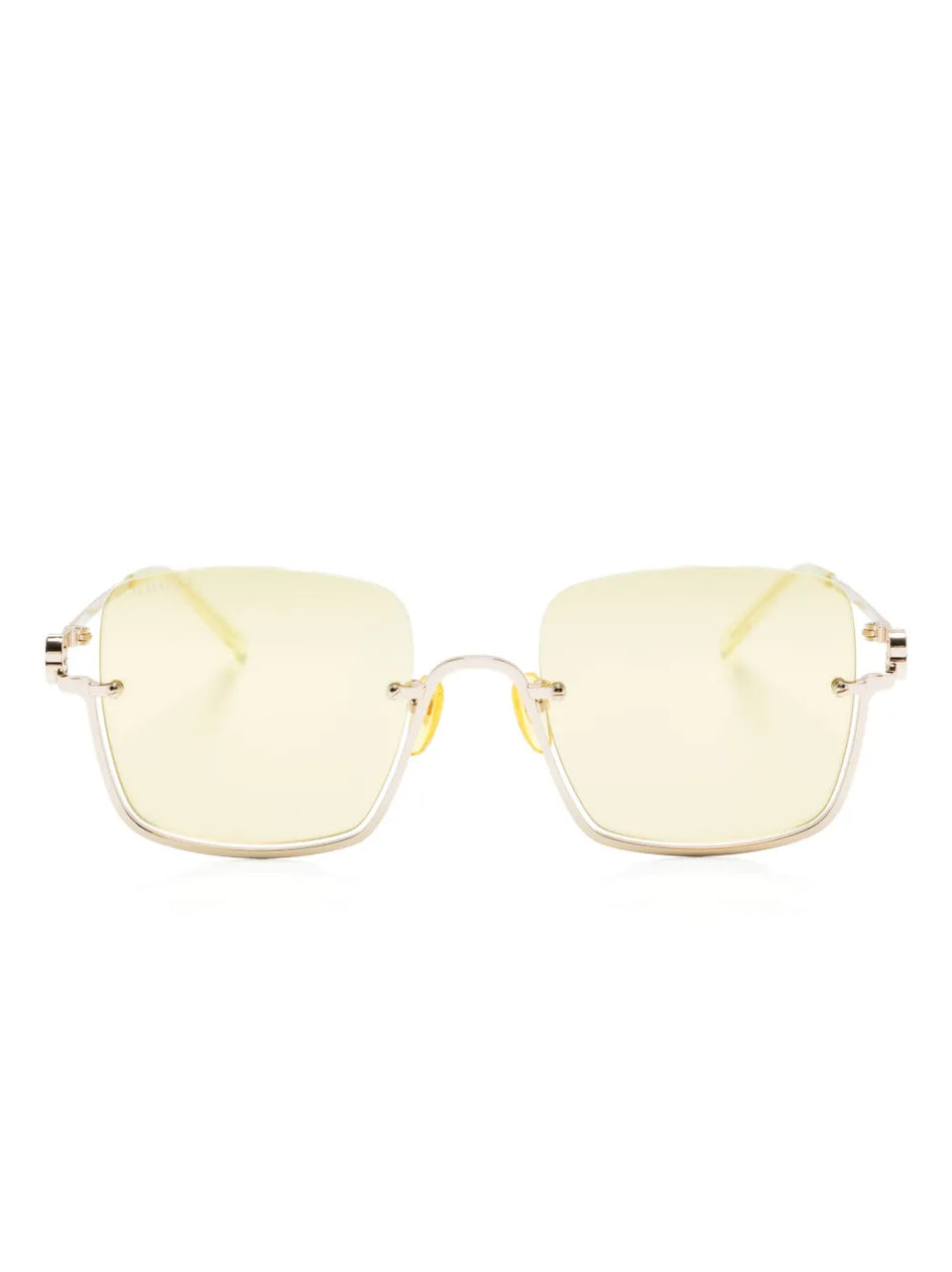square mirrored-lense sunglasses
