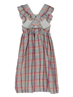 Carole checked linen dress