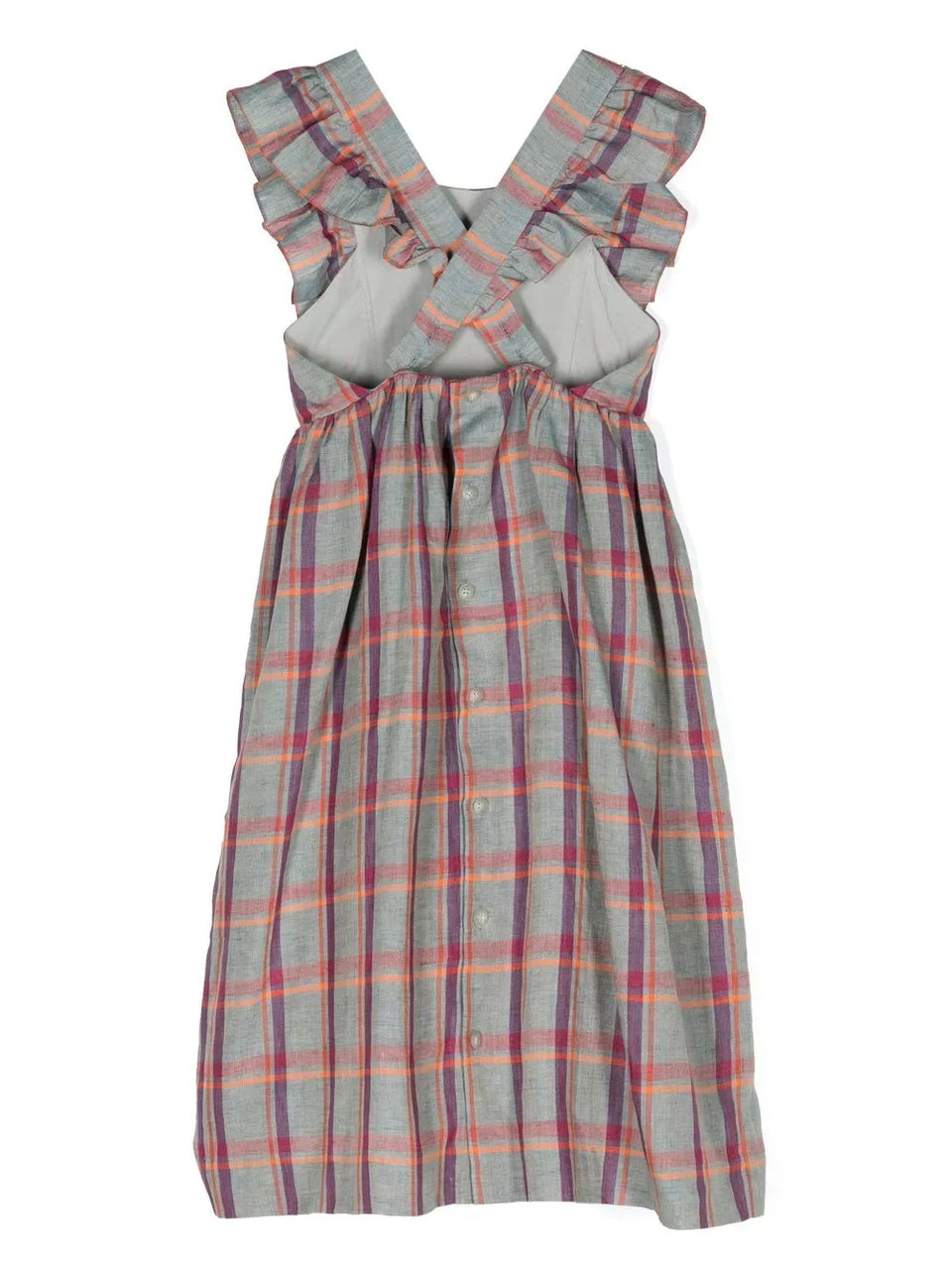 Carole checked linen dress