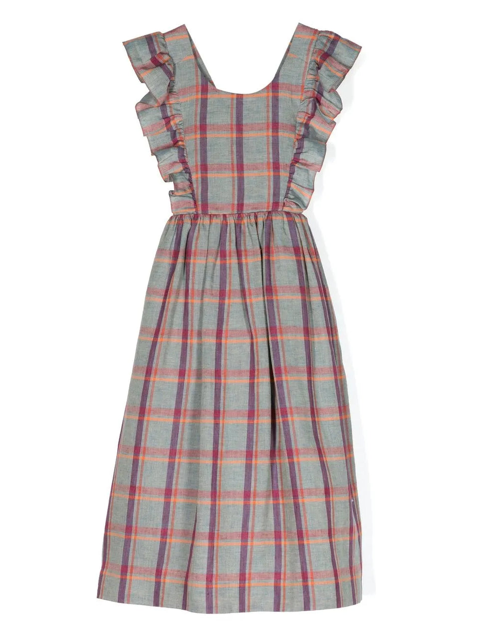Carole checked linen dress